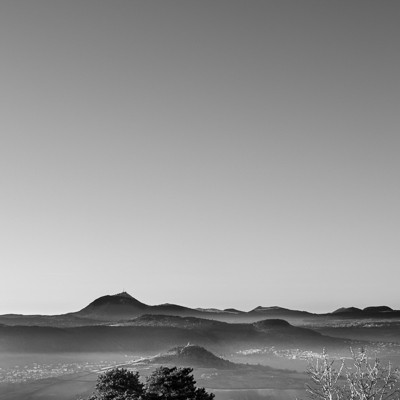 couché de soleil au puy de Dôme